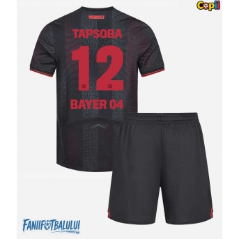 Bayer Leverkusen Edmond Tapsoba #12 Echipament de Fotbal Replică 2025-26 Copii Acasa (+ Șorturi)